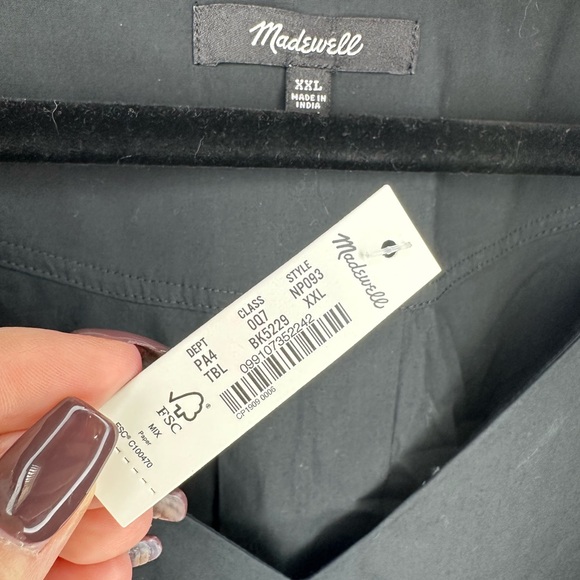 NWT Madewell V-neck Poplin Mini Shirt Dress with Pockets sz. XXL - Picture 8 of 8